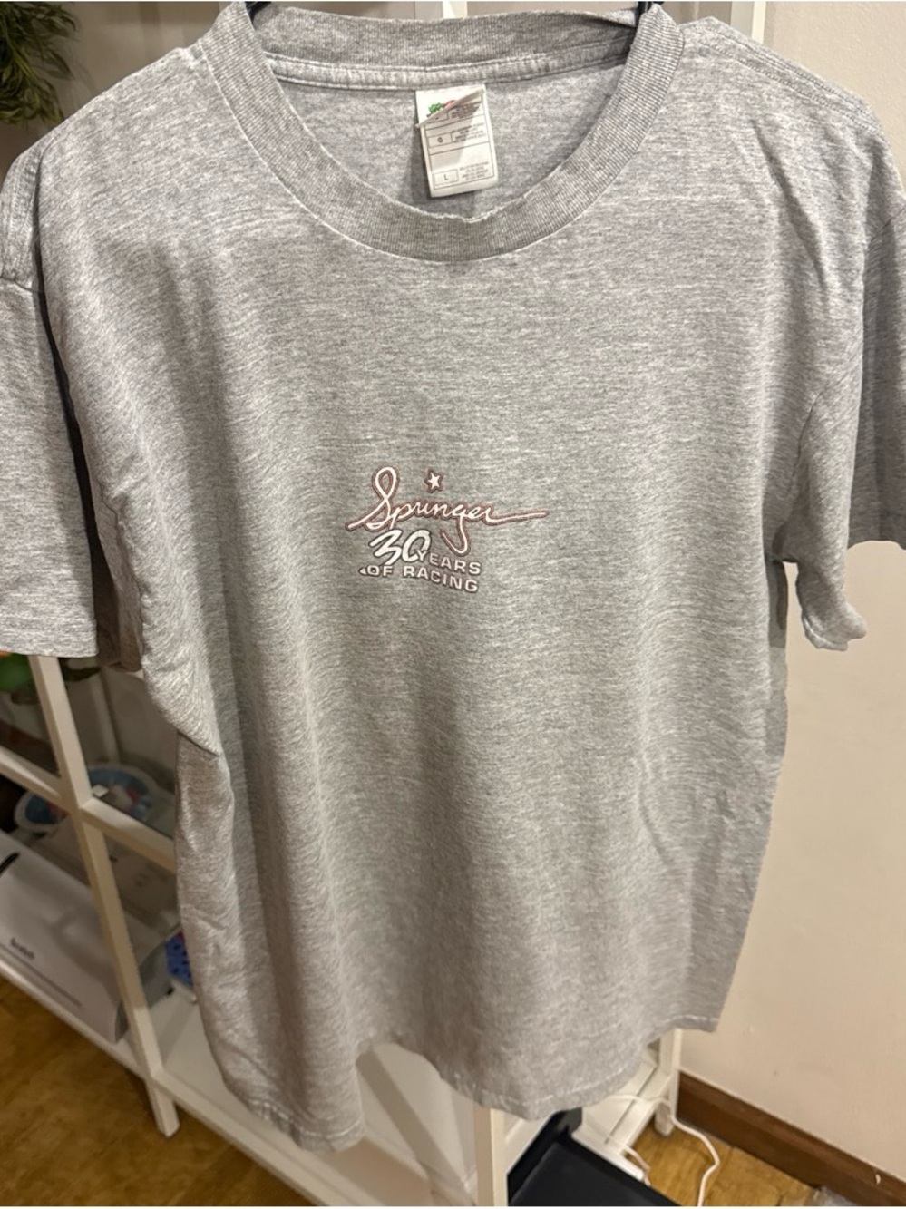 Fruit of the Loom Grey Short Sleeve '30 Years of Racing' T-Shirt